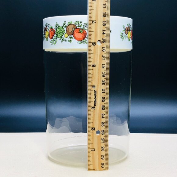 Vintage Pyrex "Store N See" Spice of Life Canister: Large Glass Jar - Twist Lid - Picture 9 of 11